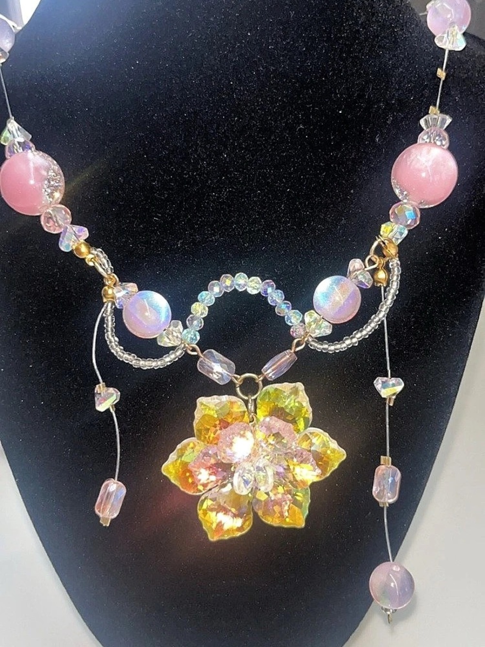 Pink & Multicolor Statement Necklace